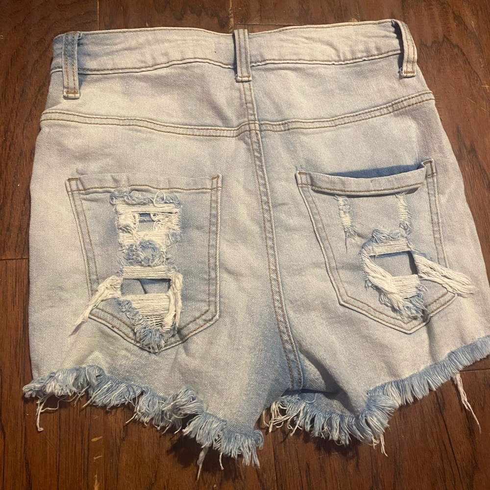 ripped jean shorts